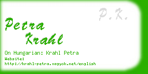 petra krahl business card